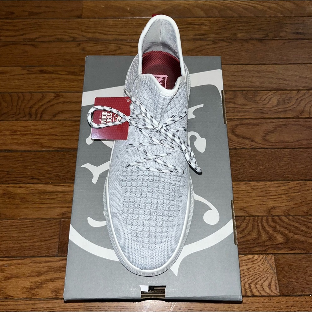 Stacy Adams Vortex Mesh Sporty Sneakers White & Gray Men’s Size 8.5 - Picture 3 of 11